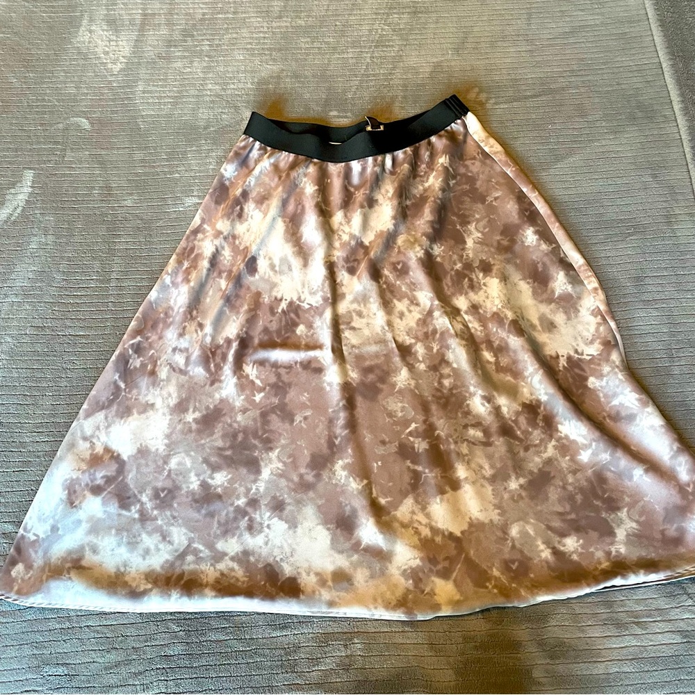 Vera Wang mid-length abstract print skirt
